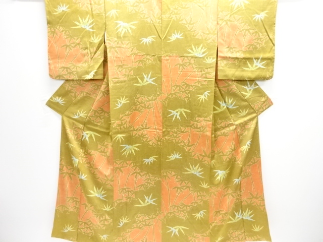 竹笹模様小紋着物